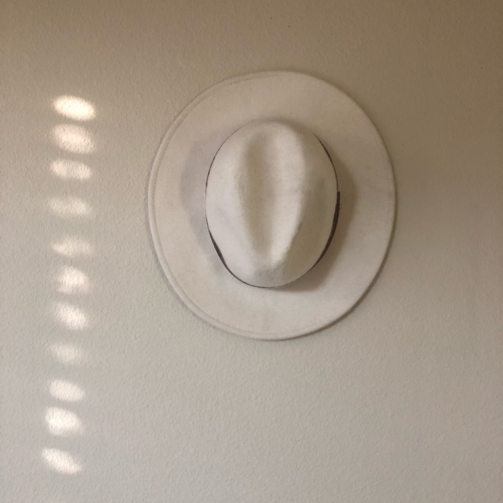 White Felt Free People hat